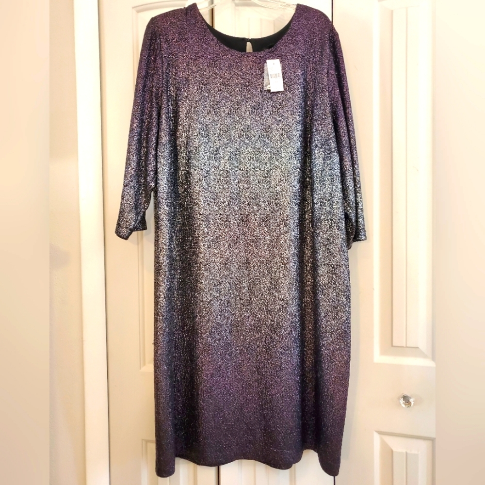 Metallic Shift Dress Lane Bryant Sparkly